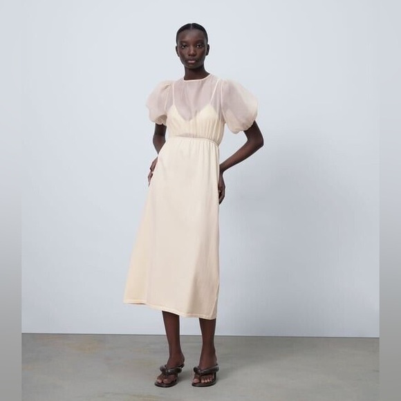 Zara | Dresses | Zara Combination Midi Knit Dress | Poshmark